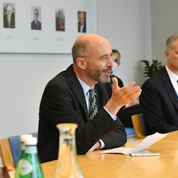 US Special Envoy for Iran Robert Malley meets IAEA top brass in Vienna, Austria on Apr. 7, 2021. (Photo by Dean Calma via Wikimedia Commons)