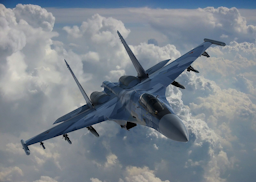 File photo of a Russian-made Sukhoi-35 fighter jet. Date and location unknown. (Photo via roe.ru)