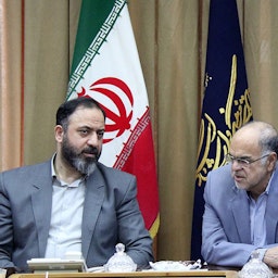 Reza Seqati, former head of the Culture and Islamic Guidance Department in Iran’s northern Gilan province (L) speaks at an event in Gilan, Iran on Jan. 28, 2023. (Photo via Iranian Ministry of Culture and Islamic Guidance)