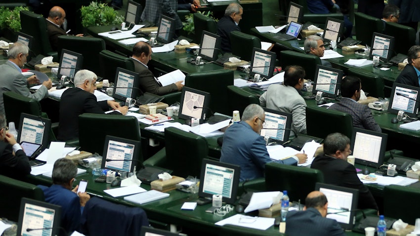 Members of Iran's Islamic Consultative Assembly attend a parliamentary session in Tehran, Iran on Aug. 15, 2017. (Photo via Iranian government's website)