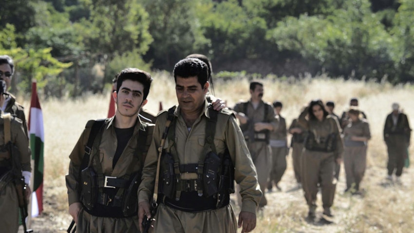 Armed members of Iranian Kurdish opposition group Komala on June 25, 2015. Exact location unknown. (Photo by Kurdishstruggle via Wikimedia Commons)