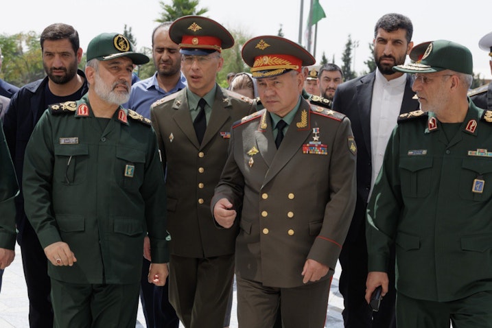 وزير الدفاع الروسي سيرغي شويغو يزور معرضًا لقوة الحرس الثوري الإسلامي الجوية في طهران، إيران. 20 سبتمبر/أيلول 2023. (الصورة والفيديو عبر موقع وزارة الدفاع الروسية)