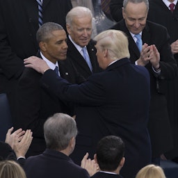 US President Joe Biden and former presidents Donald Trump and Barack Obama during the 58th Presidential Inauguration in Washington, D.C. on Jan. 20, 2017. (Photo via WikiCommons)