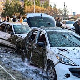 Authorities inspect the scene in the aftermath of deadly explosions in Kerman, Iran on Jan. 3, 2024. (Photo via Fars News Agency)