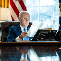 US President Joe Biden seen at the White House on Feb. 9, 2022. (Handout photo by Adam Schultz via Wikimedia Commons)