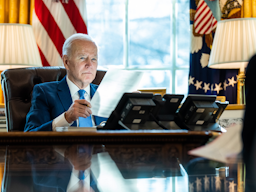 US President Joe Biden seen at the White House on Feb. 9, 2022. (Handout photo by Adam Schultz via Wikimedia Commons)