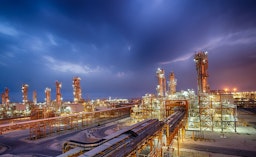 A view of the refineries of the South Pars Gas Complex in Assaluyeh, Iran on May 5, 2023. (Photo via Shana news agency)