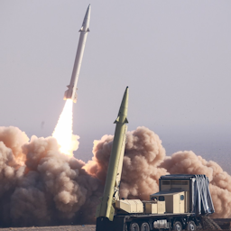 Launch of a Fateh-110 ballistic missile somewhere in Iran. Date unknown. (Photo via IMAMEDIA)