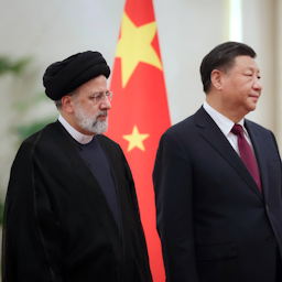 Iranian President Ebrahim Raisi and his Chinese counterpart Xi Jinping in Beijing, China on Feb. 13, 2023. (Photo via Iranian president's website)