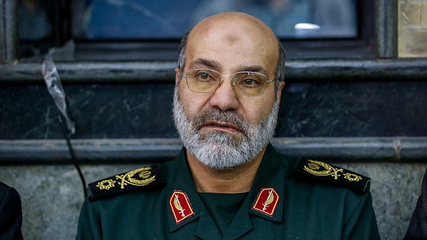 القائد الأعلى للقوات المسلحة الإيرانية في لبنان وسوريا، محمد رضا زاهدي خلال مناسبة في طهران، إيران، في 6 مايو/أيار 2017. (تصوير محسن رنكين كمان عبر ديفا برس)