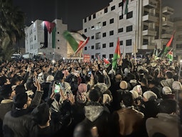 حضور هزاران نفر در تظاهرات حامی فلسطین؛ عمان، اردن، ۷ فروردین ۱۴۰۳/ ۲۶ مارس ۲۰۲۴. (عکس از گتی ایمیجز)