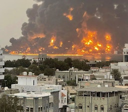 Israeli airstrikes target Yemeni city of Hodeidah on July 20, 2024. (Source: QNAEnglish/Twitter/X)