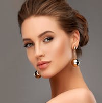 Close up of beautiful woman