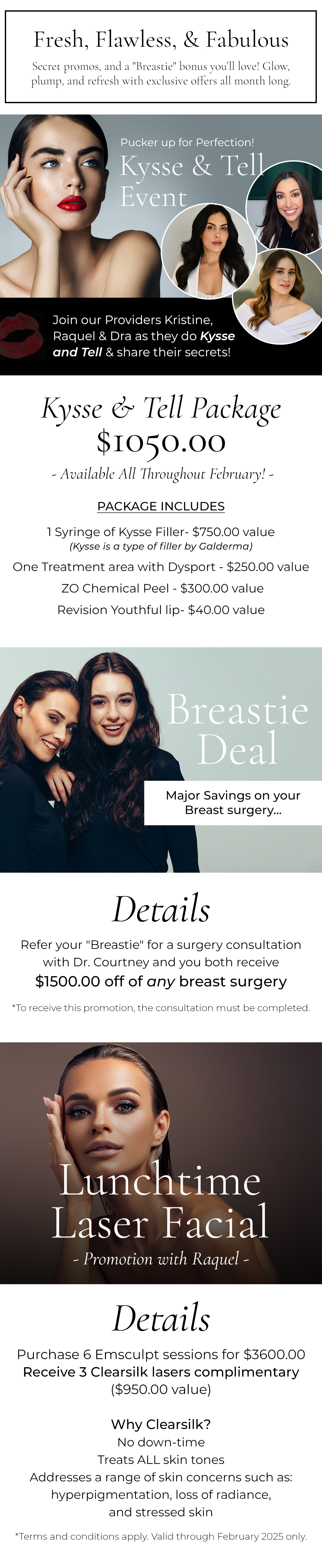 February Specials flyer