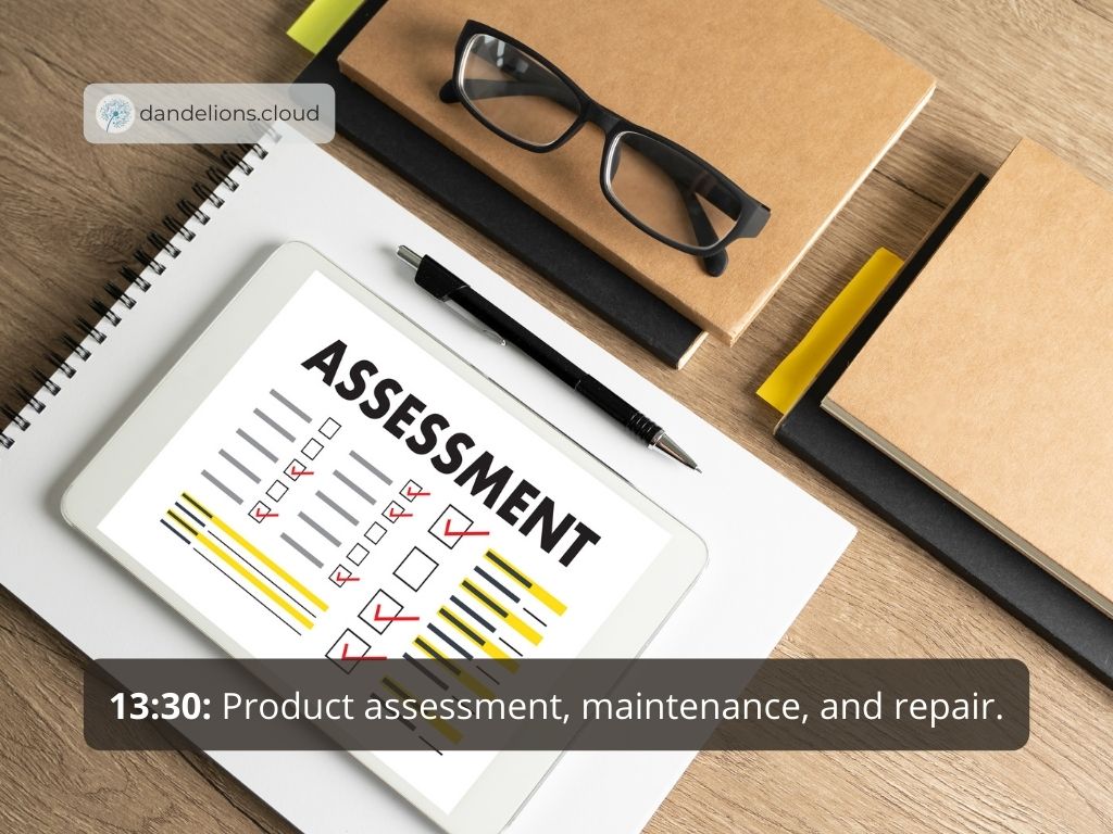 Product assessment, maintenance, and repair.