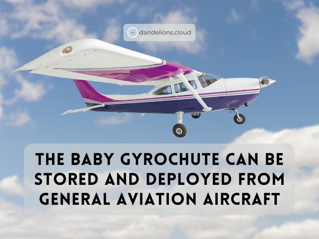 The Baby Gyrochute can be stored and deployed from general aviation aircraft