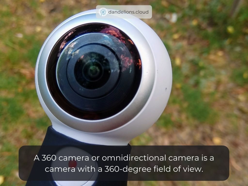 A 360 camera or omnidirectional camera is a camera with a 360-degree field of view.