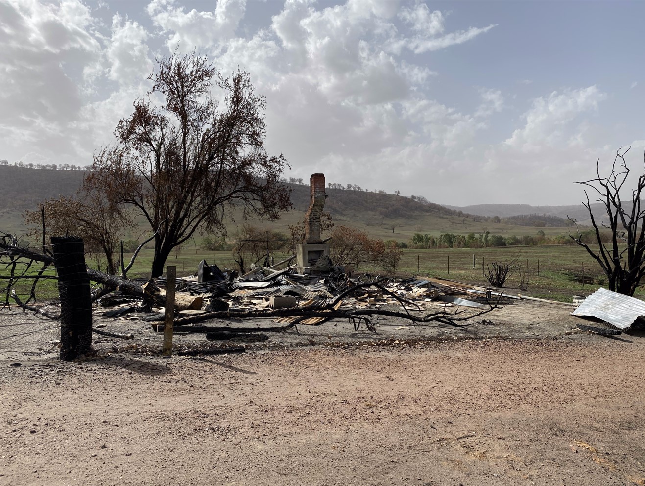 Credit: Brian Lim, 1 Feb 2020; Burnt down home in Cudgewa, Victoria