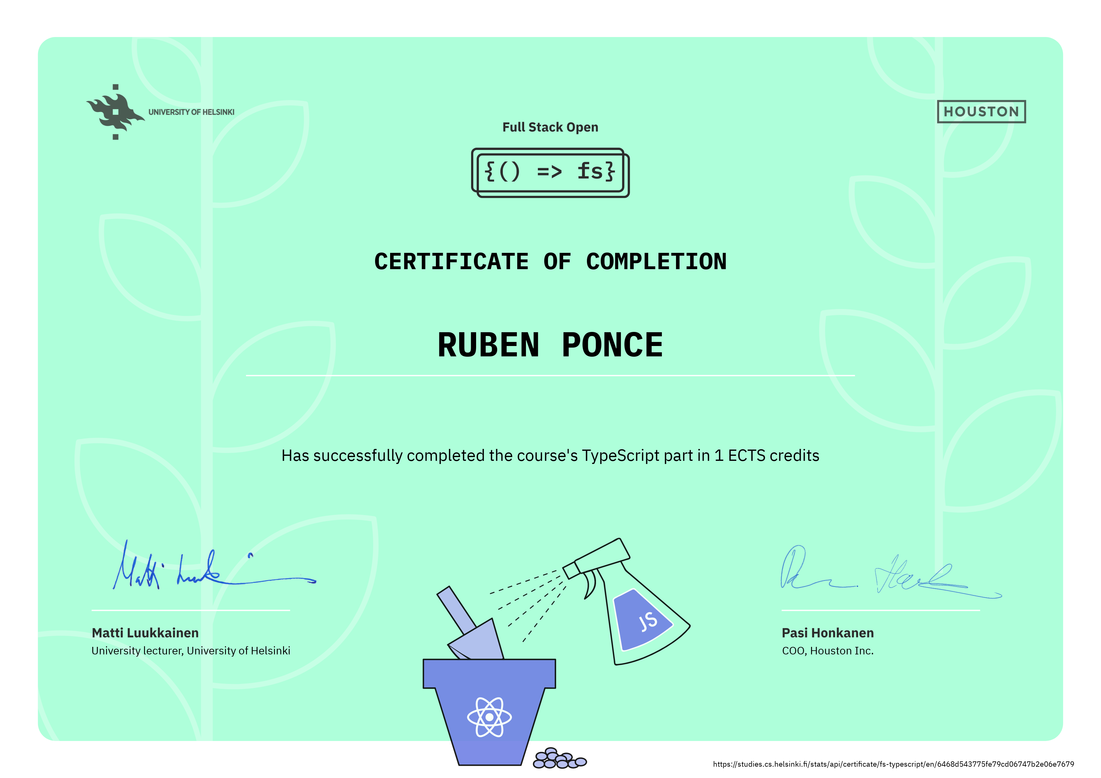 certificate