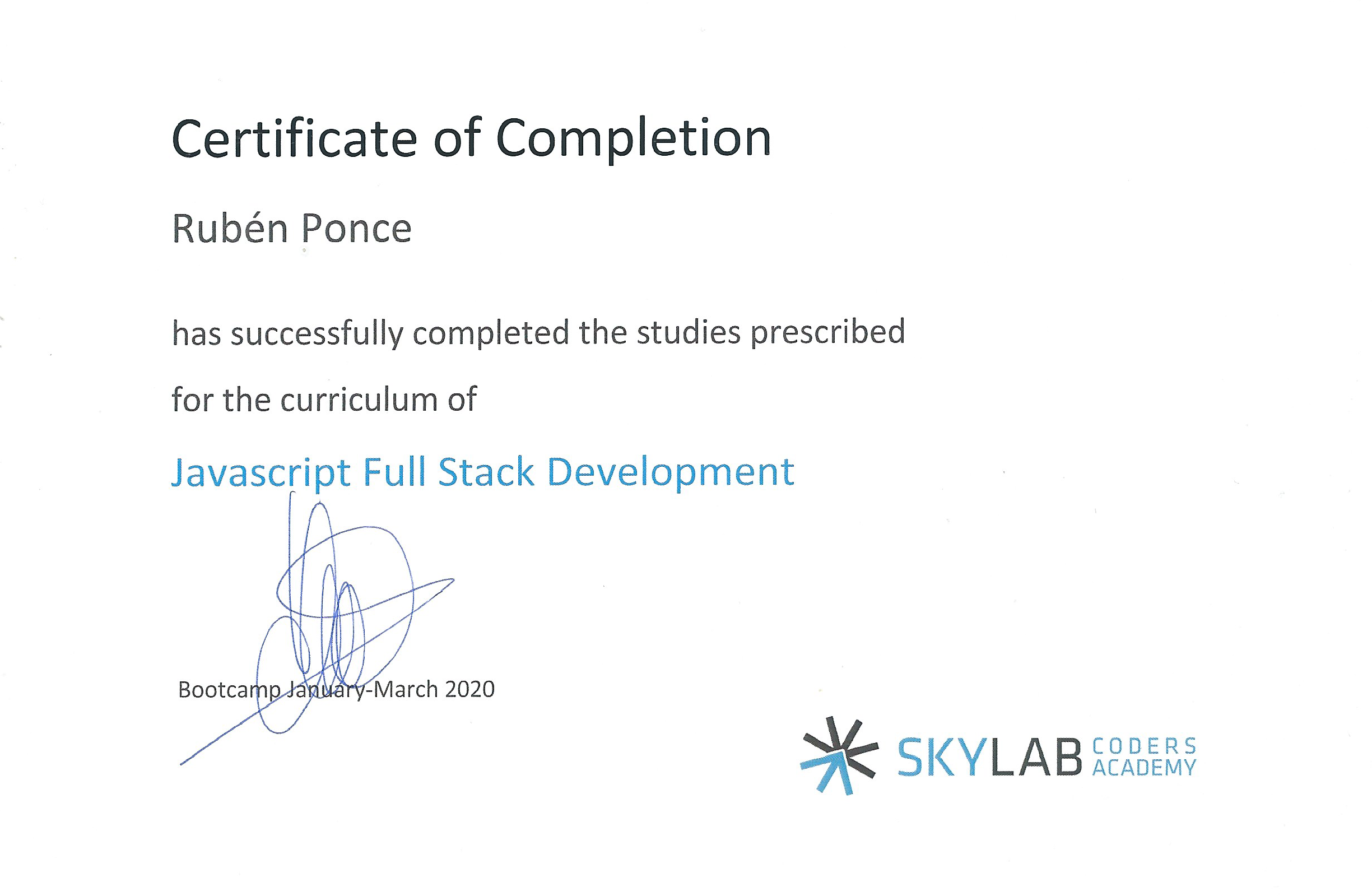 certificate