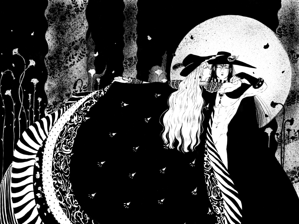 Vampire Hunter D Black and White Print