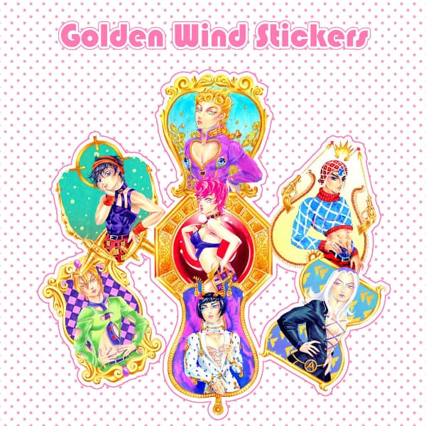 Golden Wind Stickers