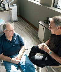 Dr. Malin with a Patient
