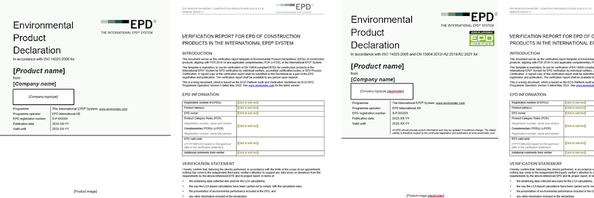Epd Application Example Updated templates | News - EPD International