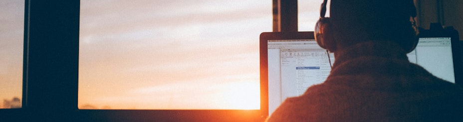 Workplace next to a window