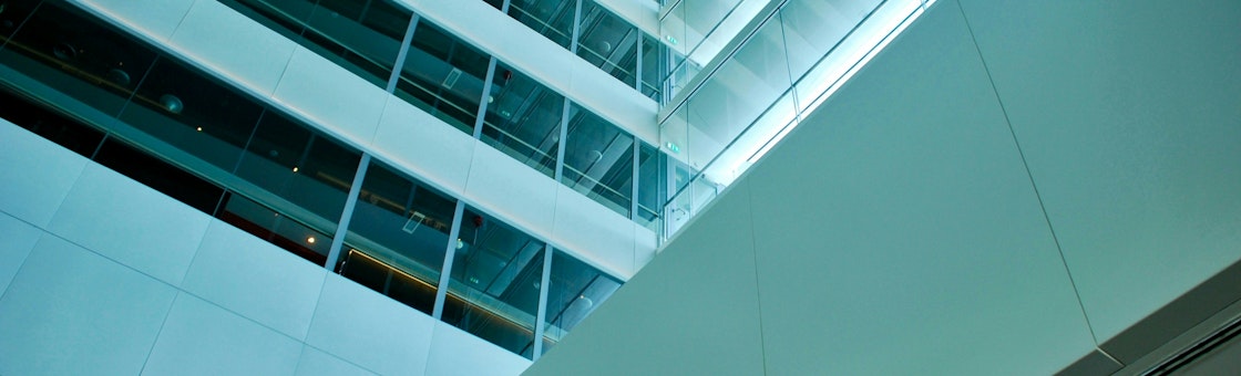 Glass building