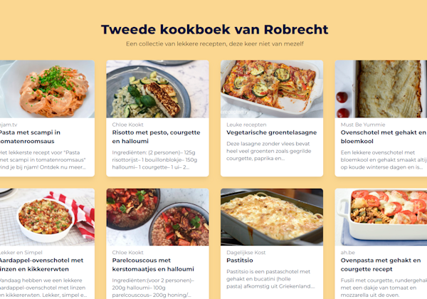 Tweede kookboek van Robrecht - Screenshot