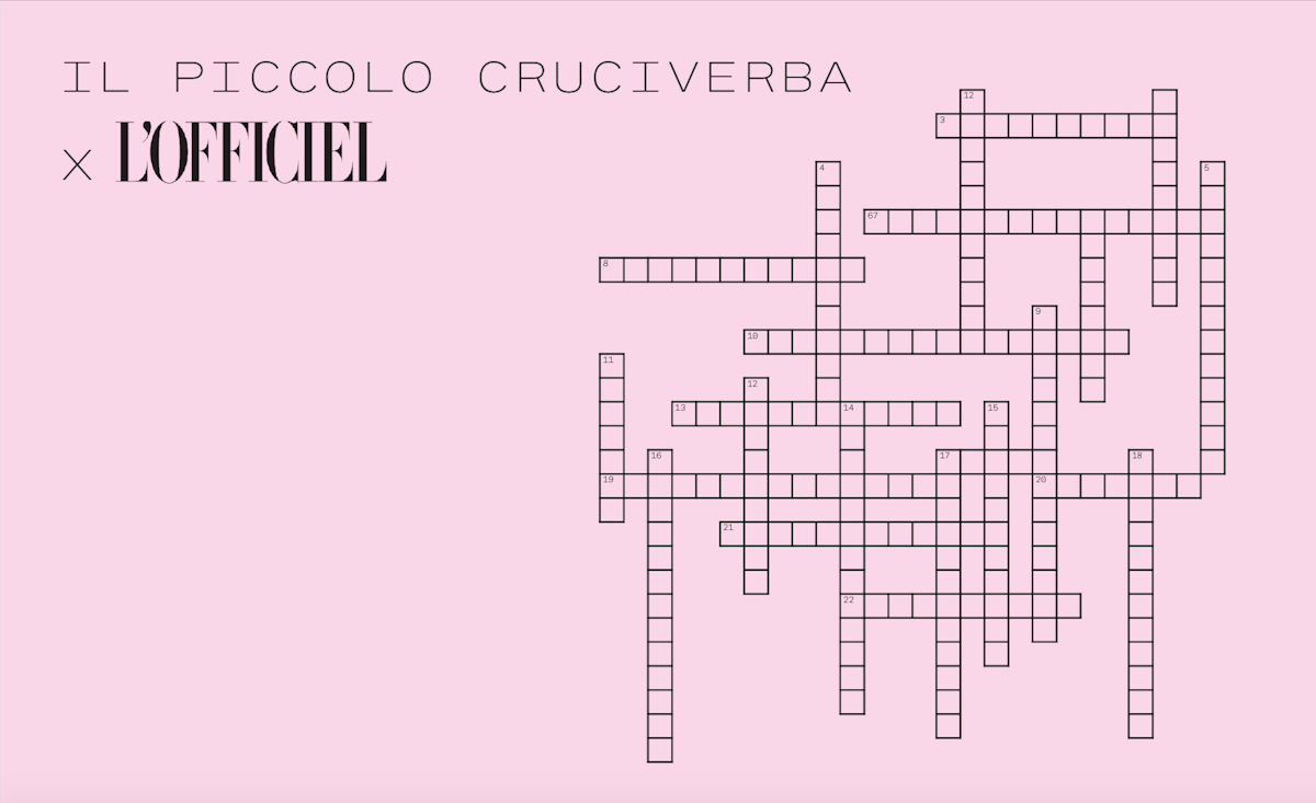 Il Piccolo Cruciverba X L'OFFICIEL ITALIA