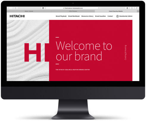 Hitachi brandcenter landing page