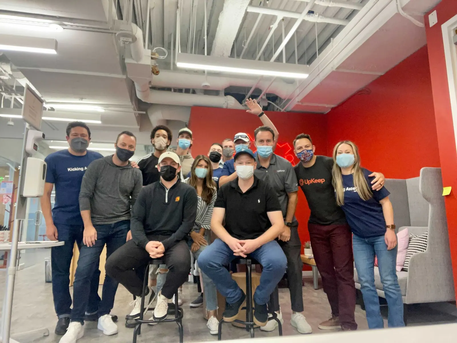 group photo of some upkeep employees