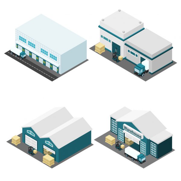 Wharehouse logistic illustrations