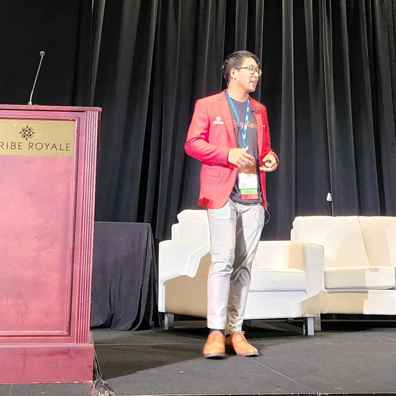 upkeep founder ryan chan giving a keynote on asset operations management