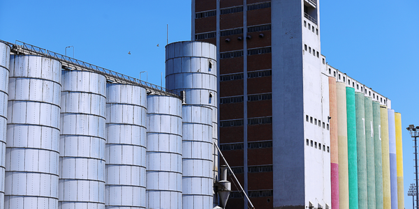 Silos at factory