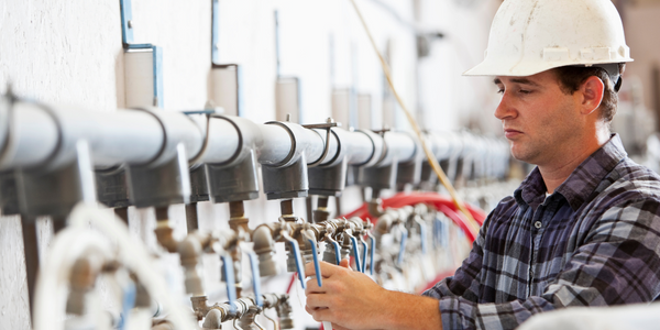 Person in a manufacturing facility