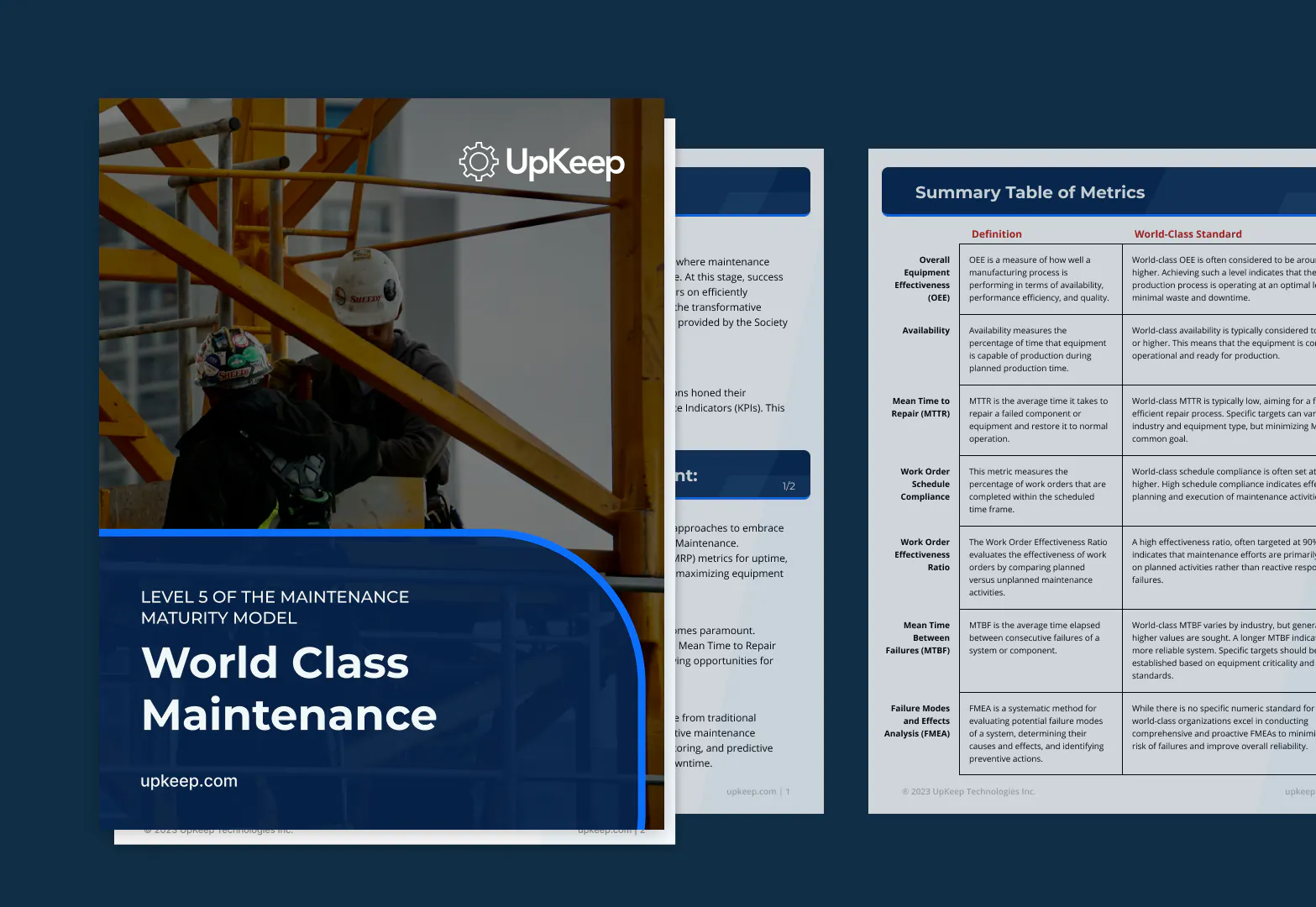 World Class Maintenance - Level 5 of the Maintenance Maturity Model