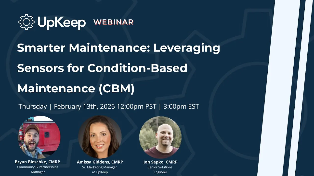 Smarter Maintenance Leveraging Sensors for Condition Based Maintenance