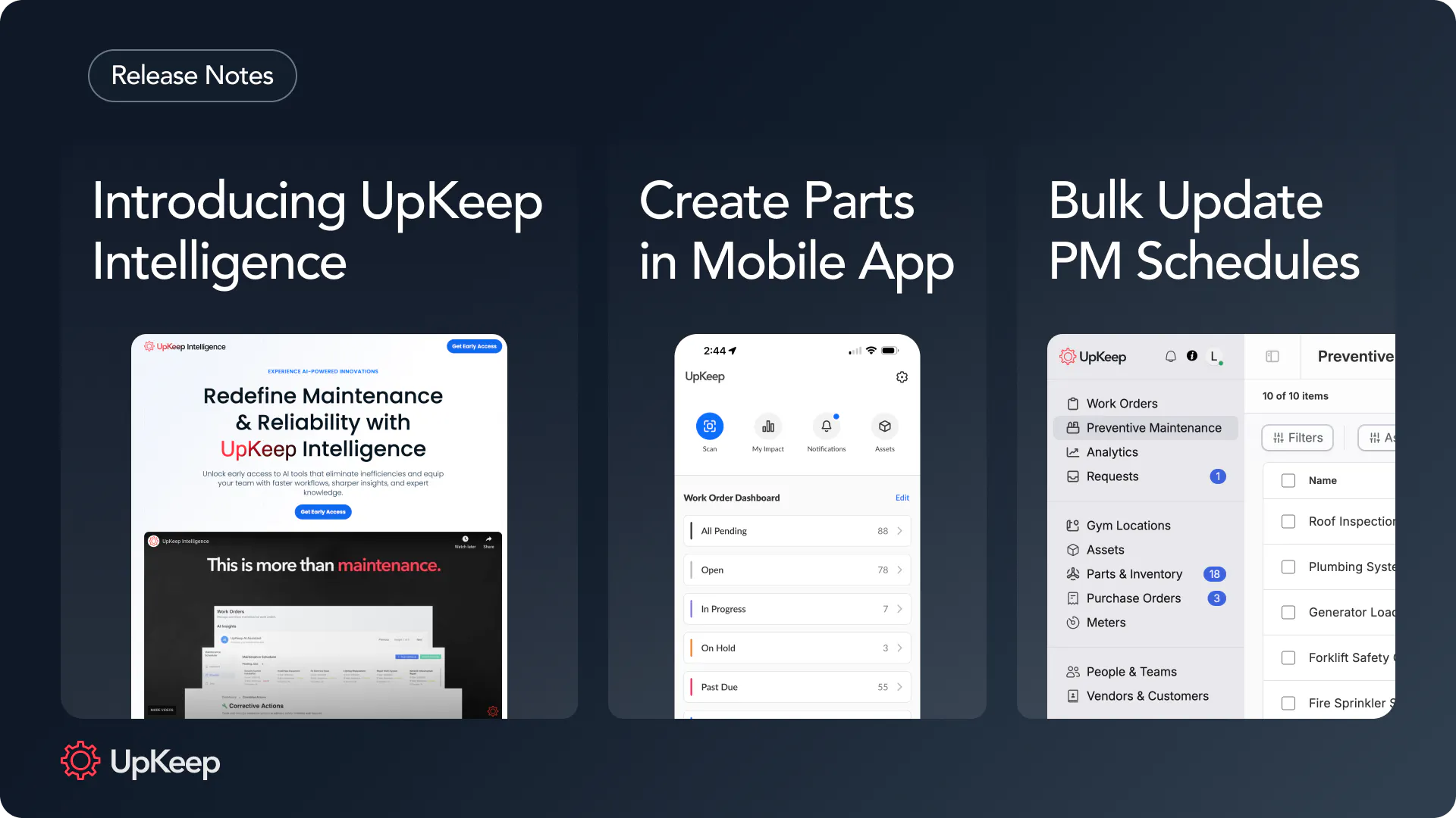 Introducing UpKeep Intelligence and New Mobile & Web Enhancements