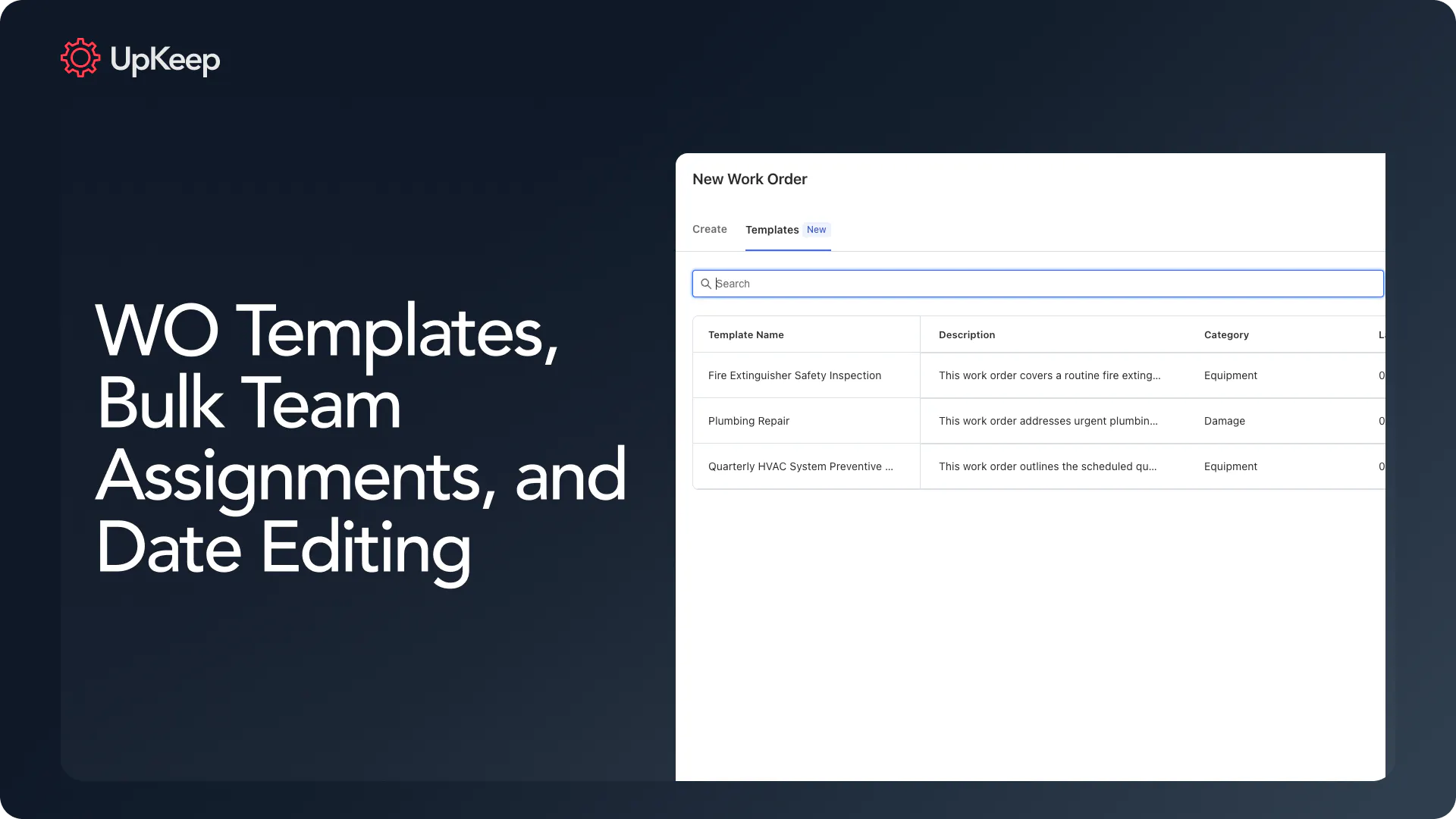Streamline Your WO Management with Templates, Bulk Actions, and Date Editing