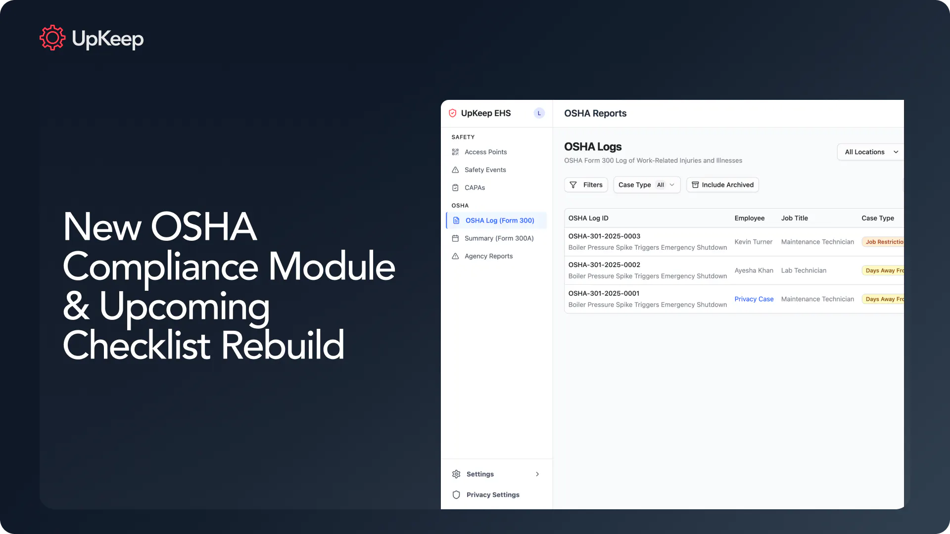 New OSHA Compliance Module and Upcoming Checklist Rebuild