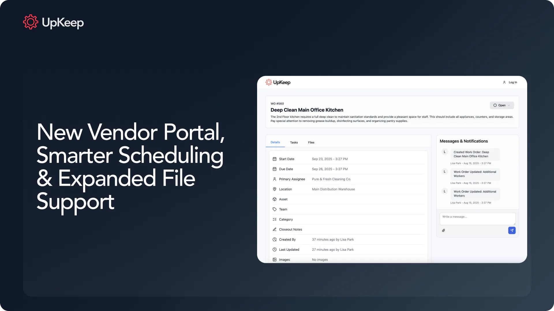 Seamless Vendor Coordination, Smarter Scheduling, & Expanded File Support