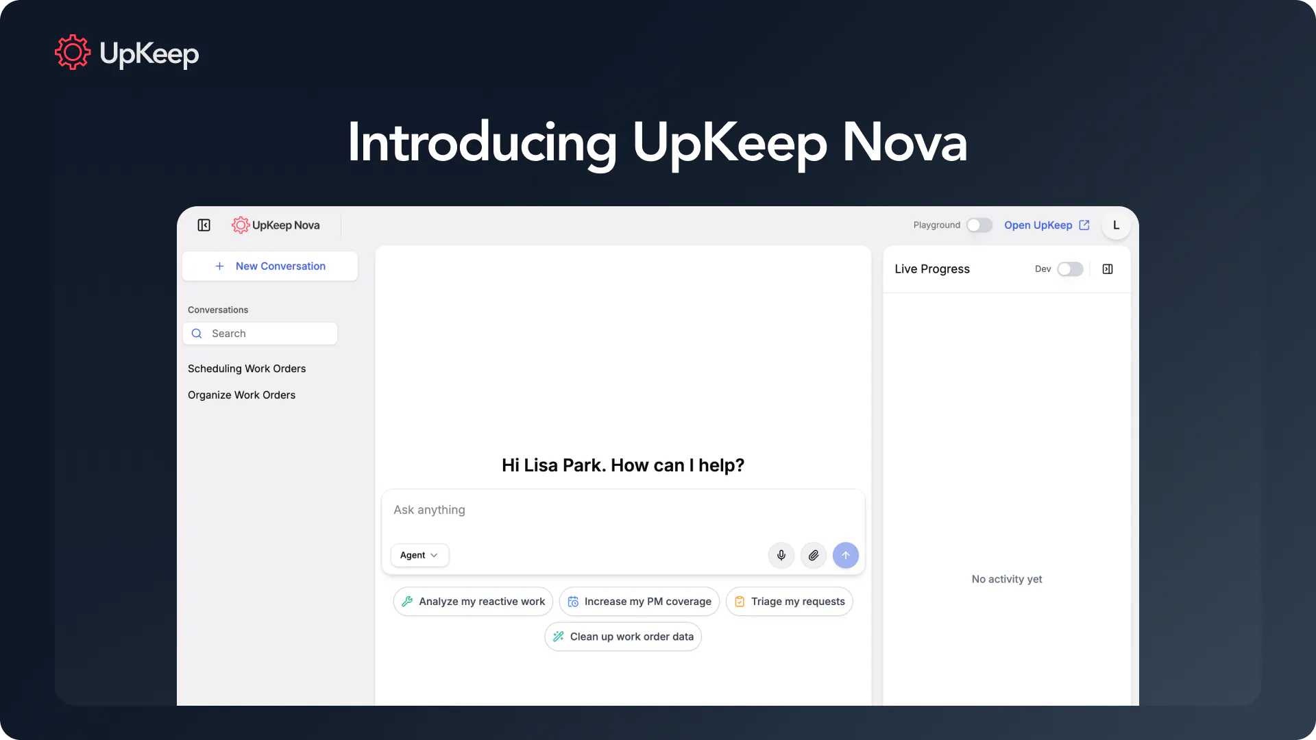 Introducing UpKeep Nova, Your Always-On Maintenance Teammate