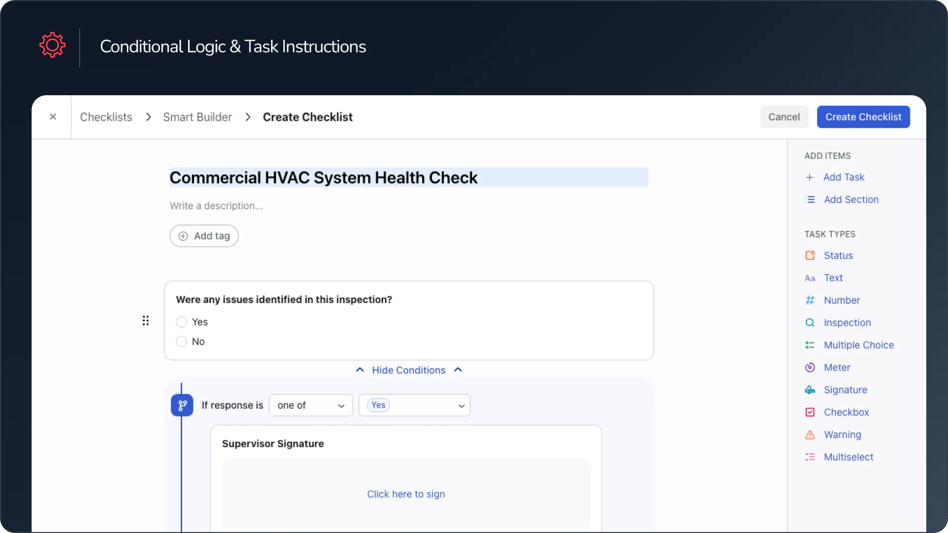 Smarter Checklists and Enhanced Task Guidance: Conditional Logic and Task Instructions Now Live