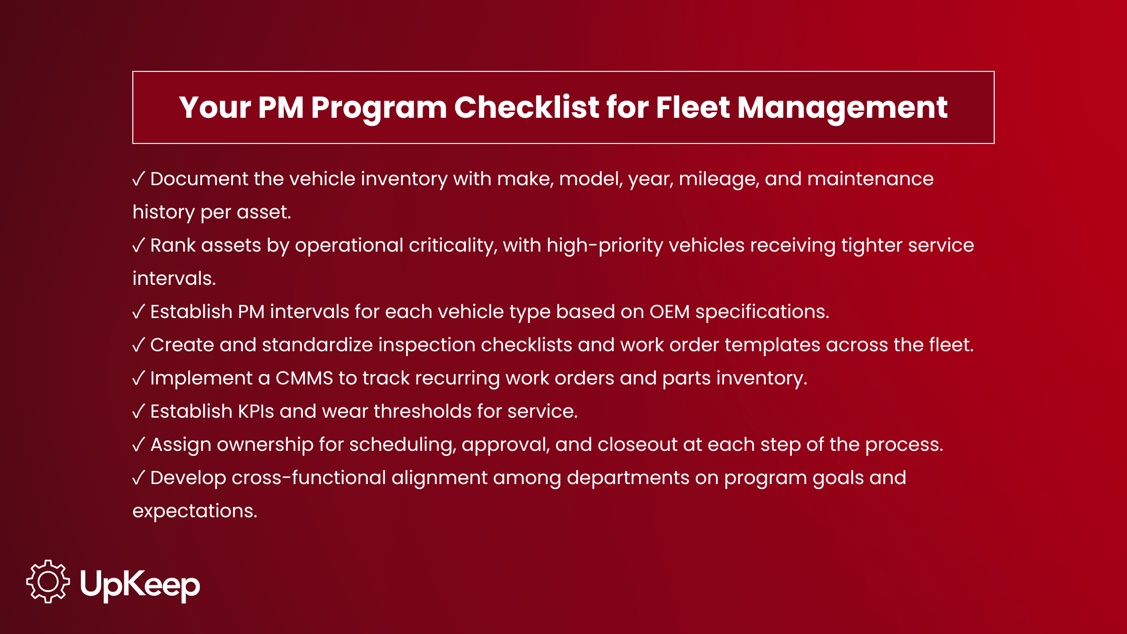 A Complete Breakdown of a Fleet Preventive Maintenance Program
