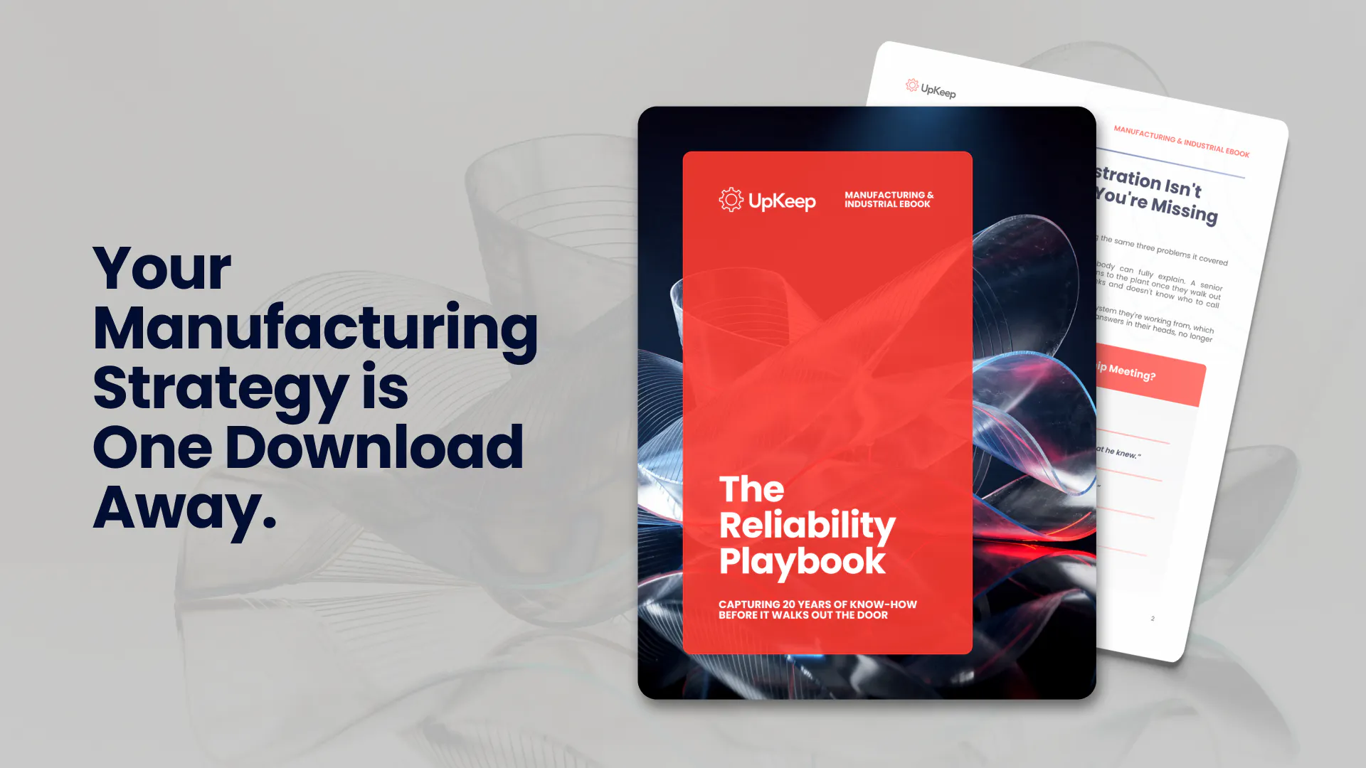 Digital cover page for playbook with first page under it.