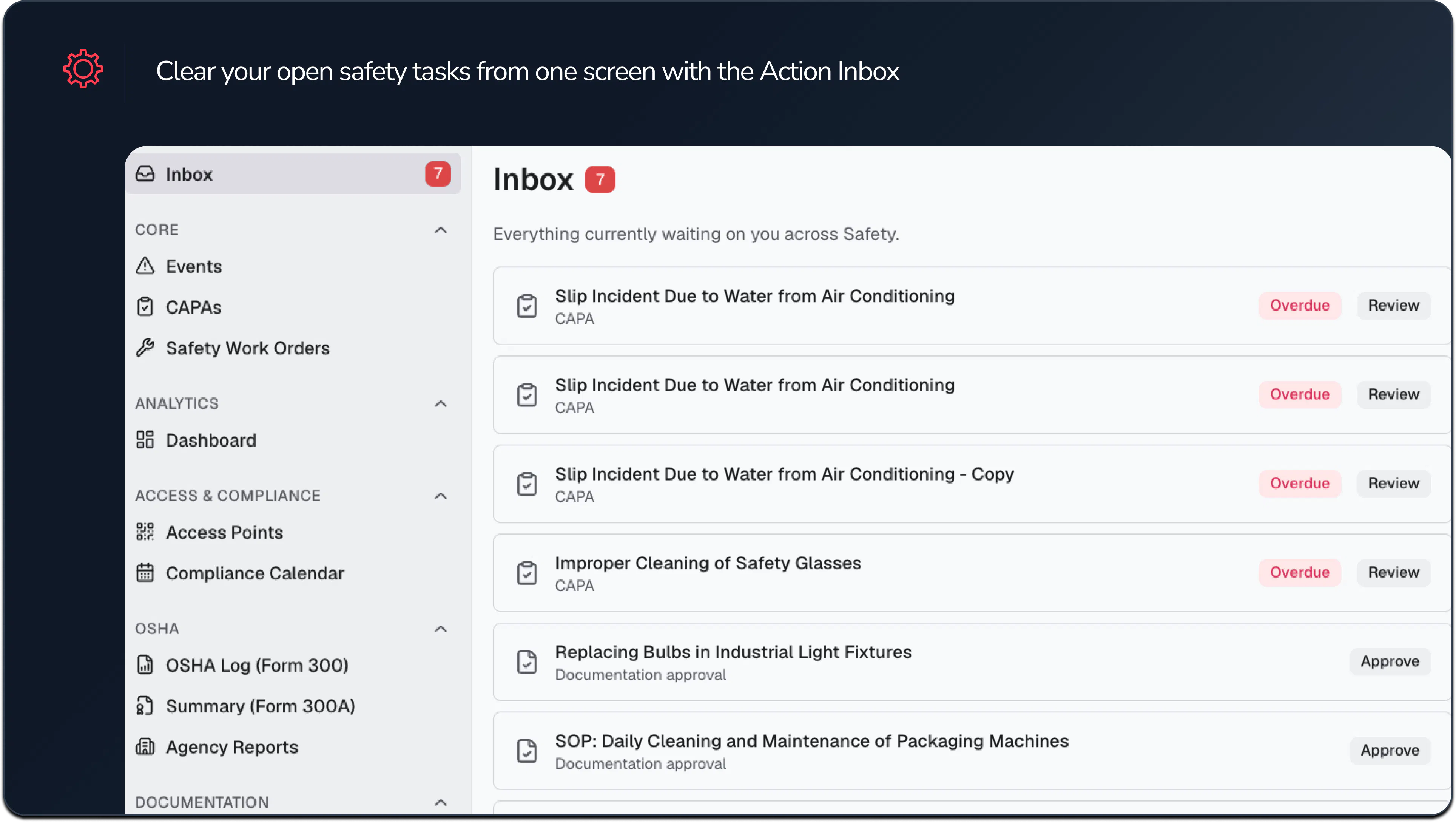 See Every Safety Task in One Place, and Create Requests Instantly on Mobile