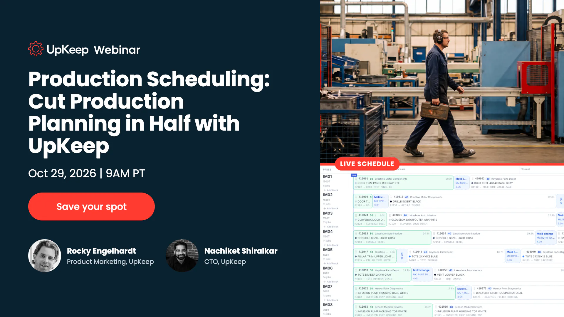 Production Scheduling: Cut Production Planning Time in Half with UpKeep